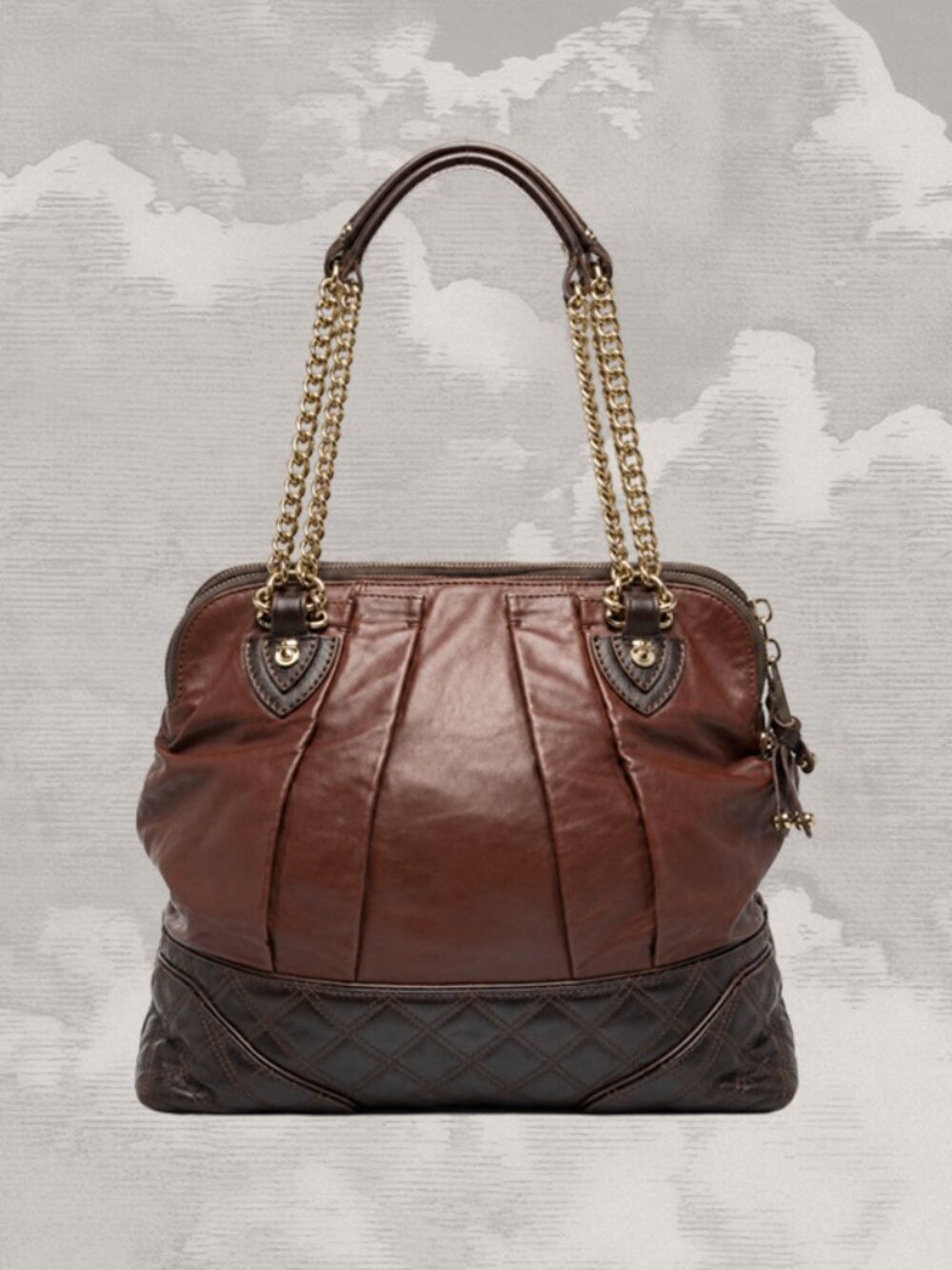 MARC JACOBS Vintage Dash Bag Coco Brown Truffle Quilted Chain Y2K